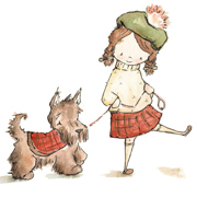 Girl and Scottie
