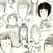 Sketchbook Page of Characters