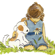 Girl and Dog & Sleeping