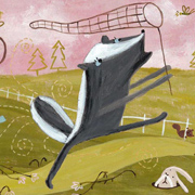 Skunk and Butterfly