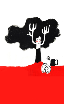 Prospect Agency - literary agency illustrators vertical banner by Ale Barba